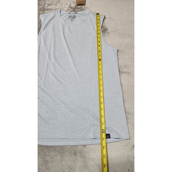 Patagonia Men's Small Fleck Blue Sleeveless Cap Cool Daily Shirt NWT - Picture 8 of 9